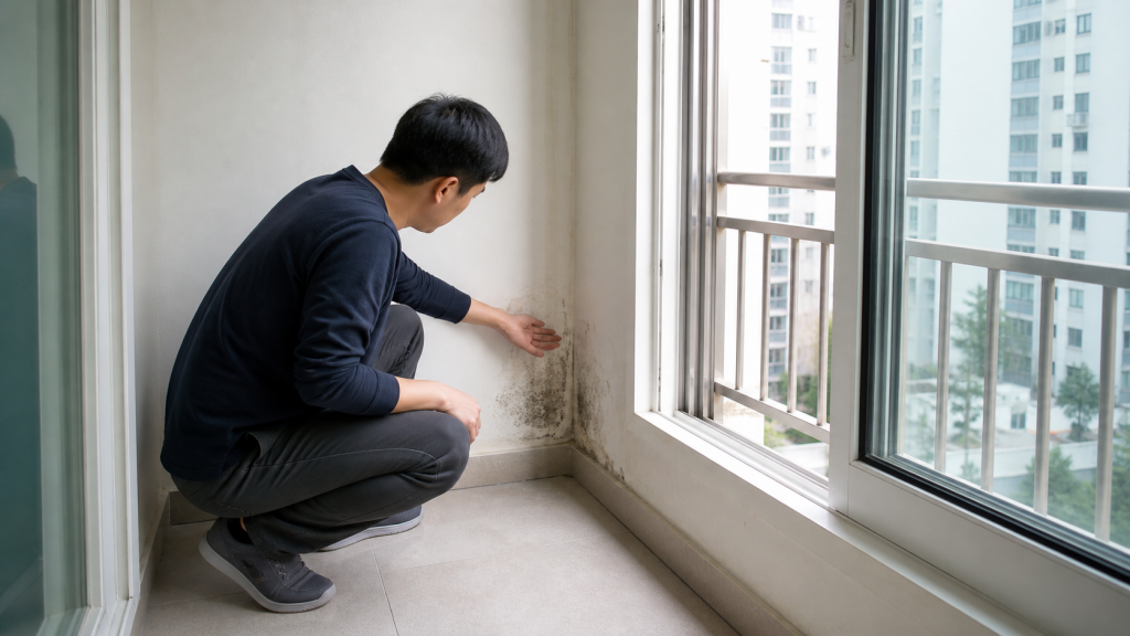 베란다 곰팡이 제거 대표 사진